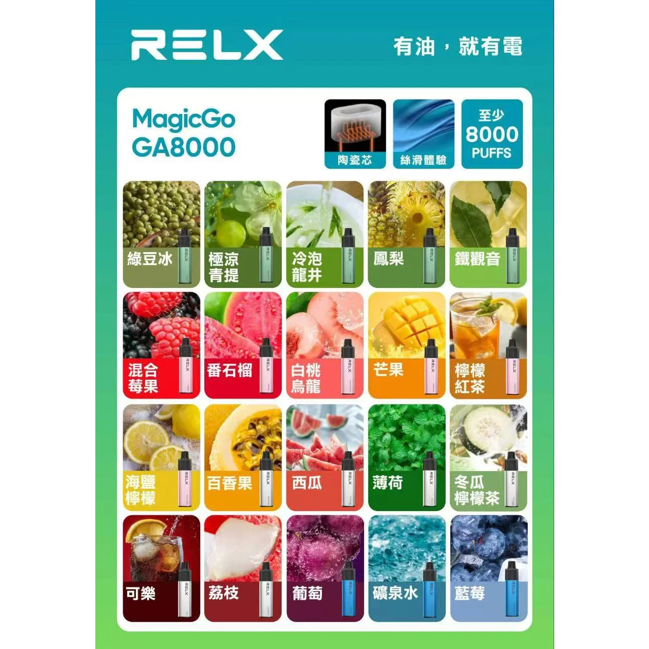 RELX拋棄式｜8000口